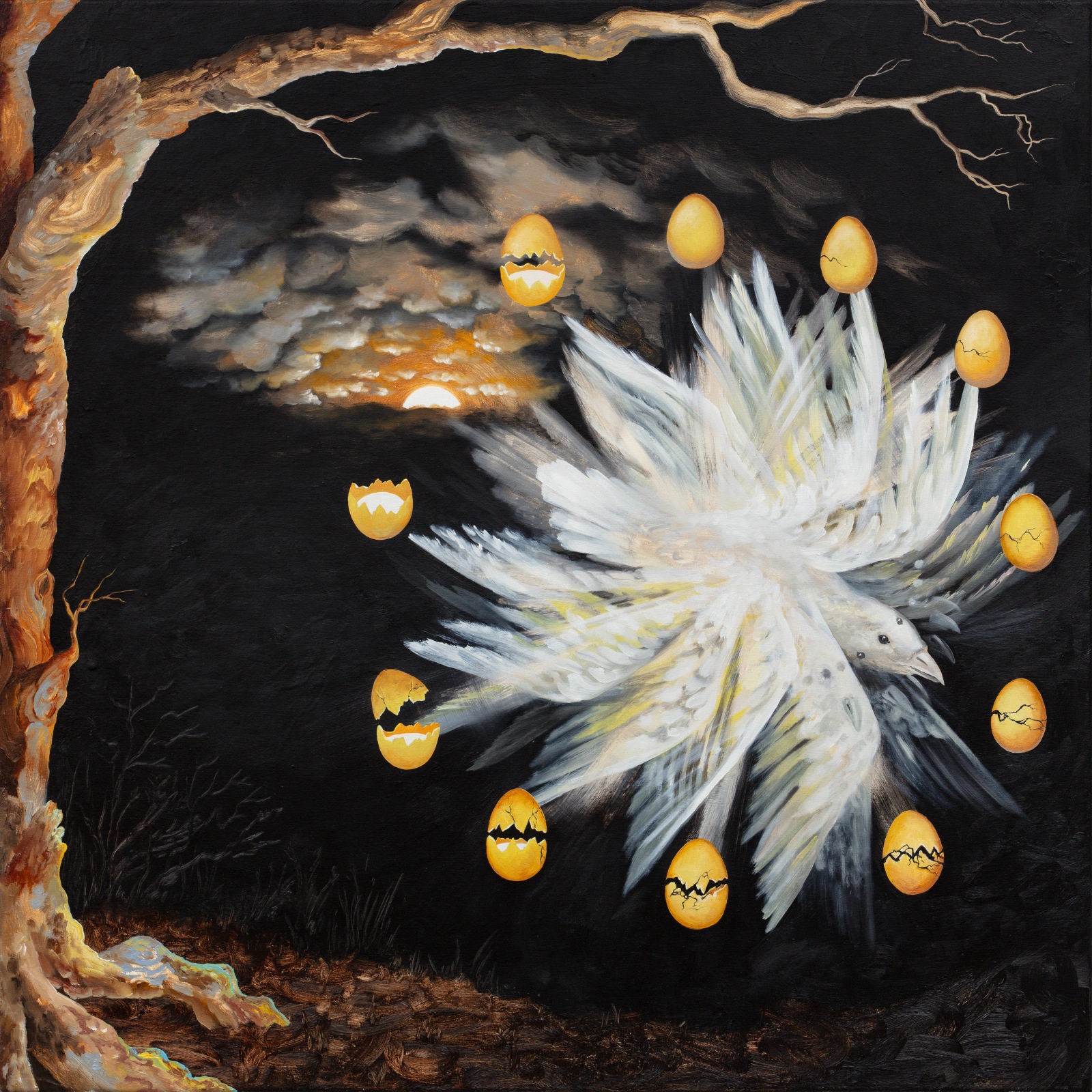 Kat Lyons Elegy in Light2023 Oil on canvas 90.2 x 90.2 cm 35 1/2 x 35 1/2 in