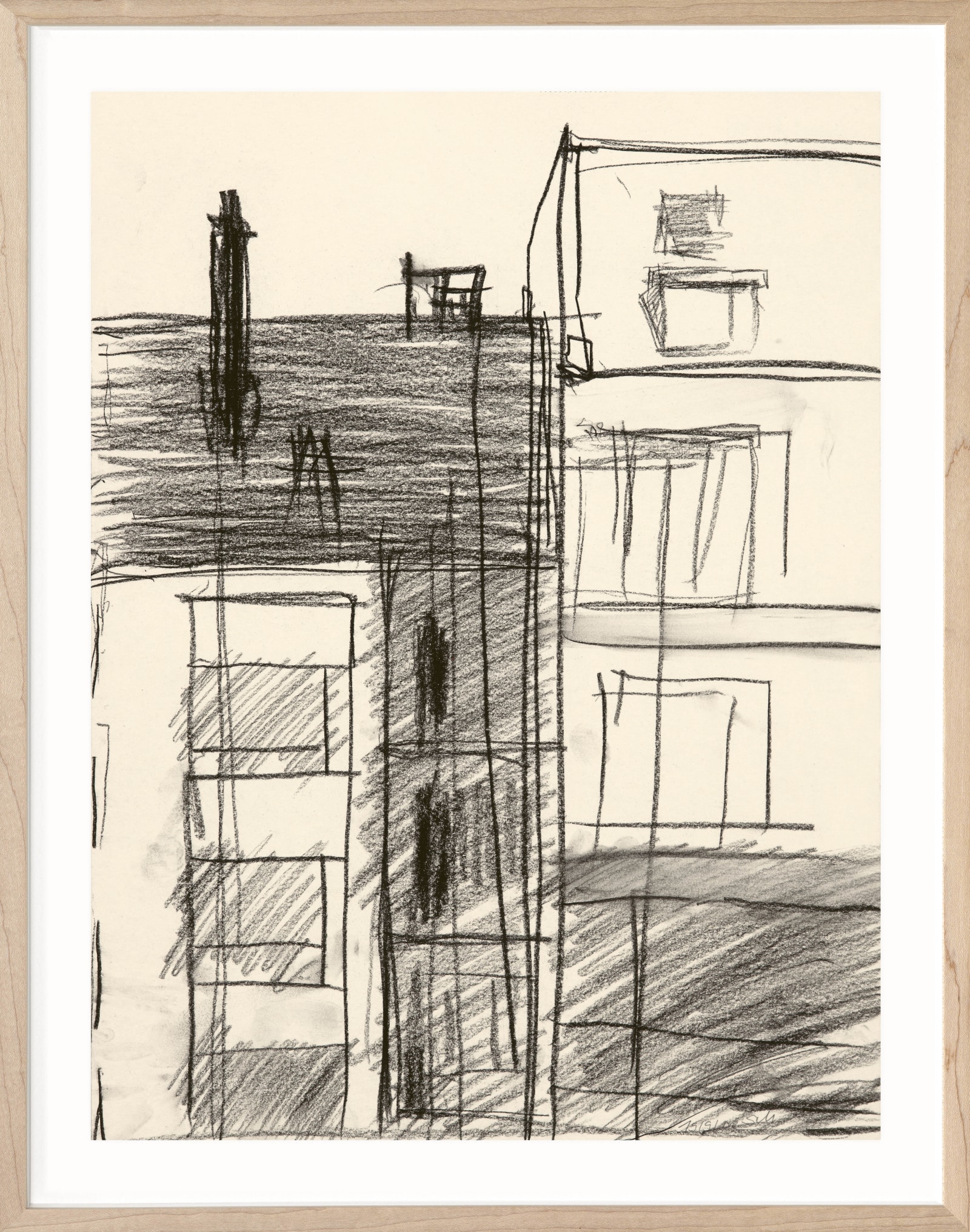 Sabine Moritz Bismarck Street 19/9/20022002 Charcoal on paper 40 x 30 cm 15 3/4 x 11 3/4 in