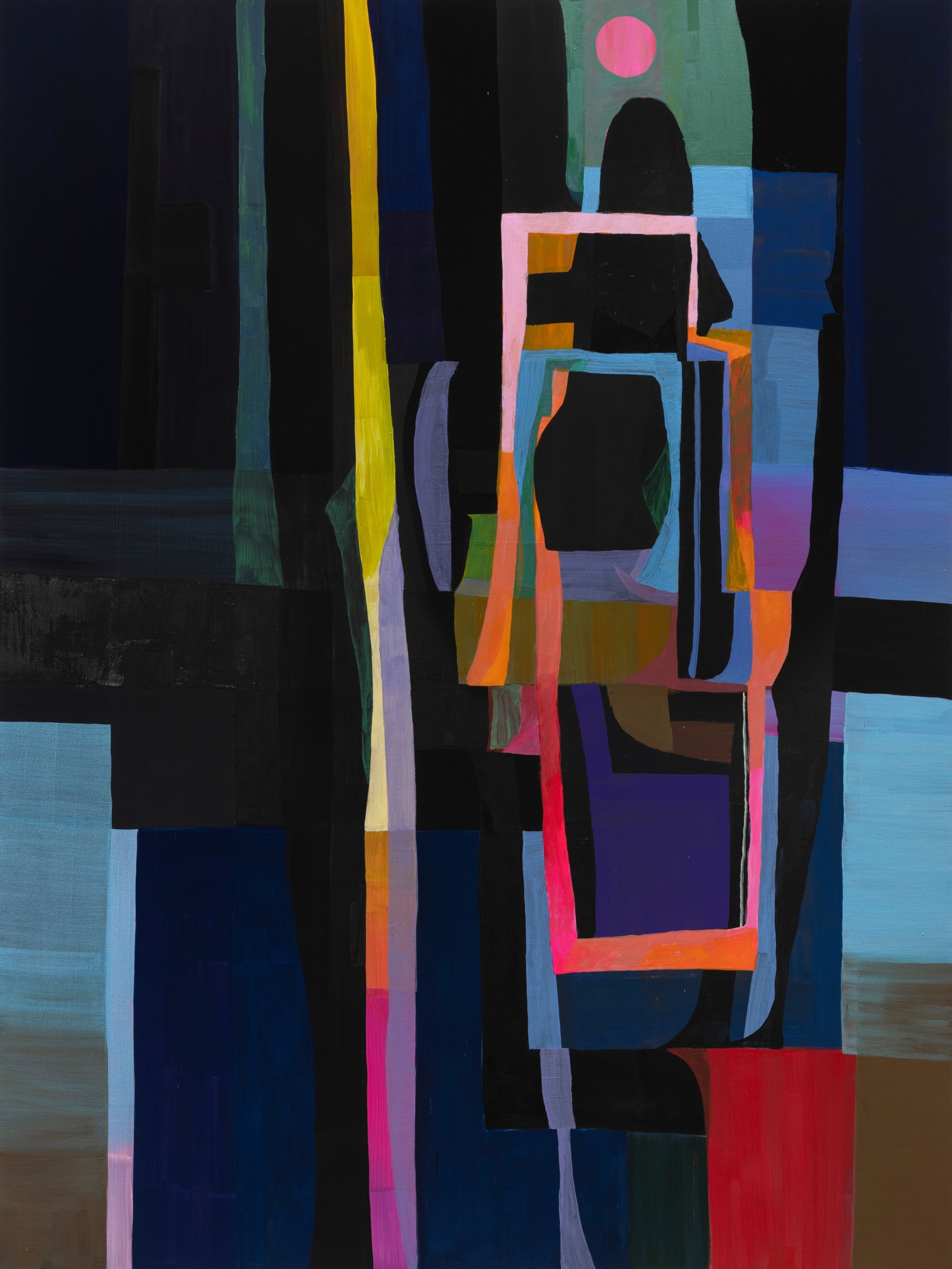 Sojourner Truth Parsons Rain on leaves2023 Acrylic on canvas 243.8 x 182.9 cm 96 x 72 in