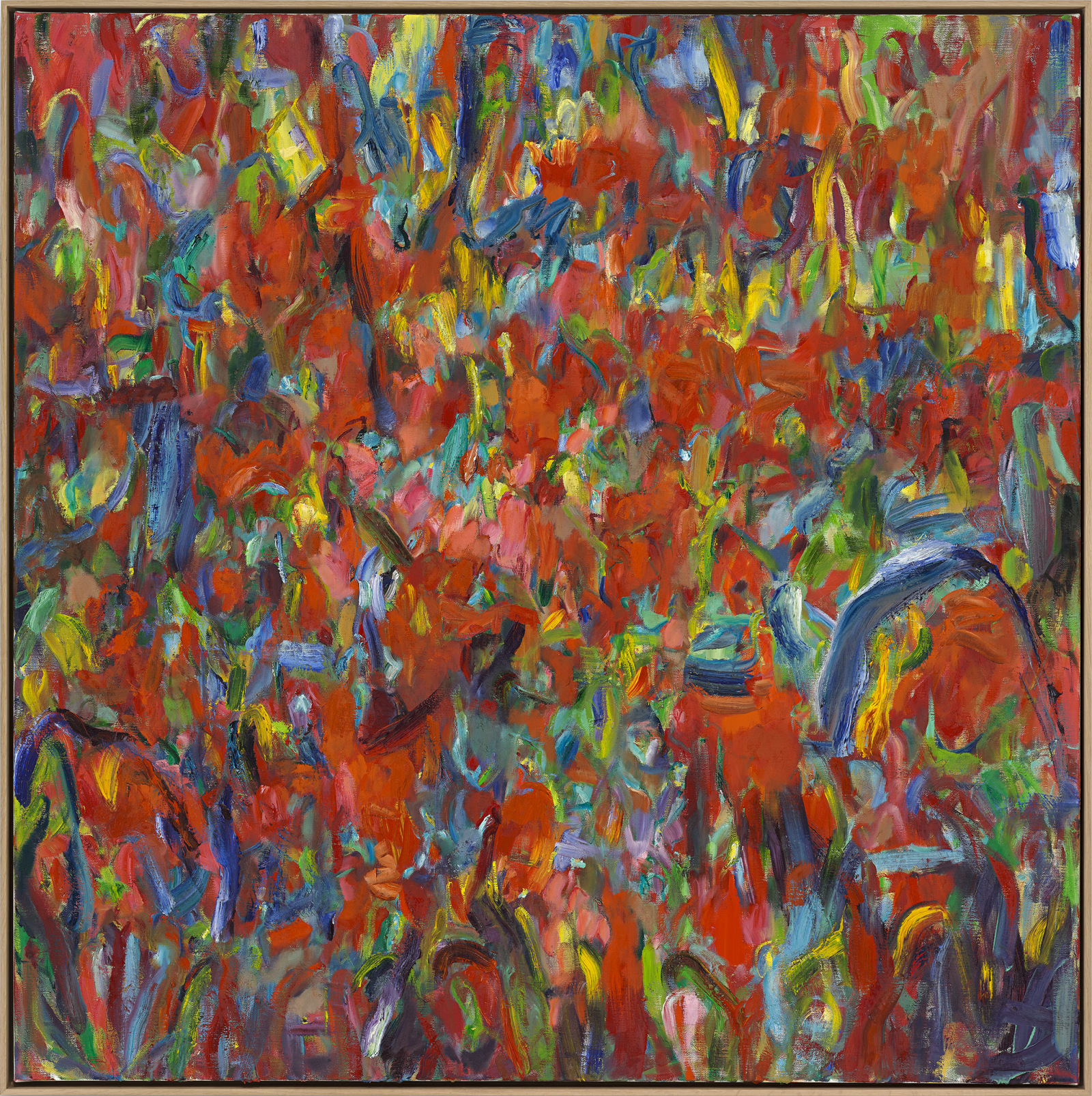 Sabine Moritz Red2020 Oil on canvas 150 x 150 cm 59 1/8 x 59 1/8 in