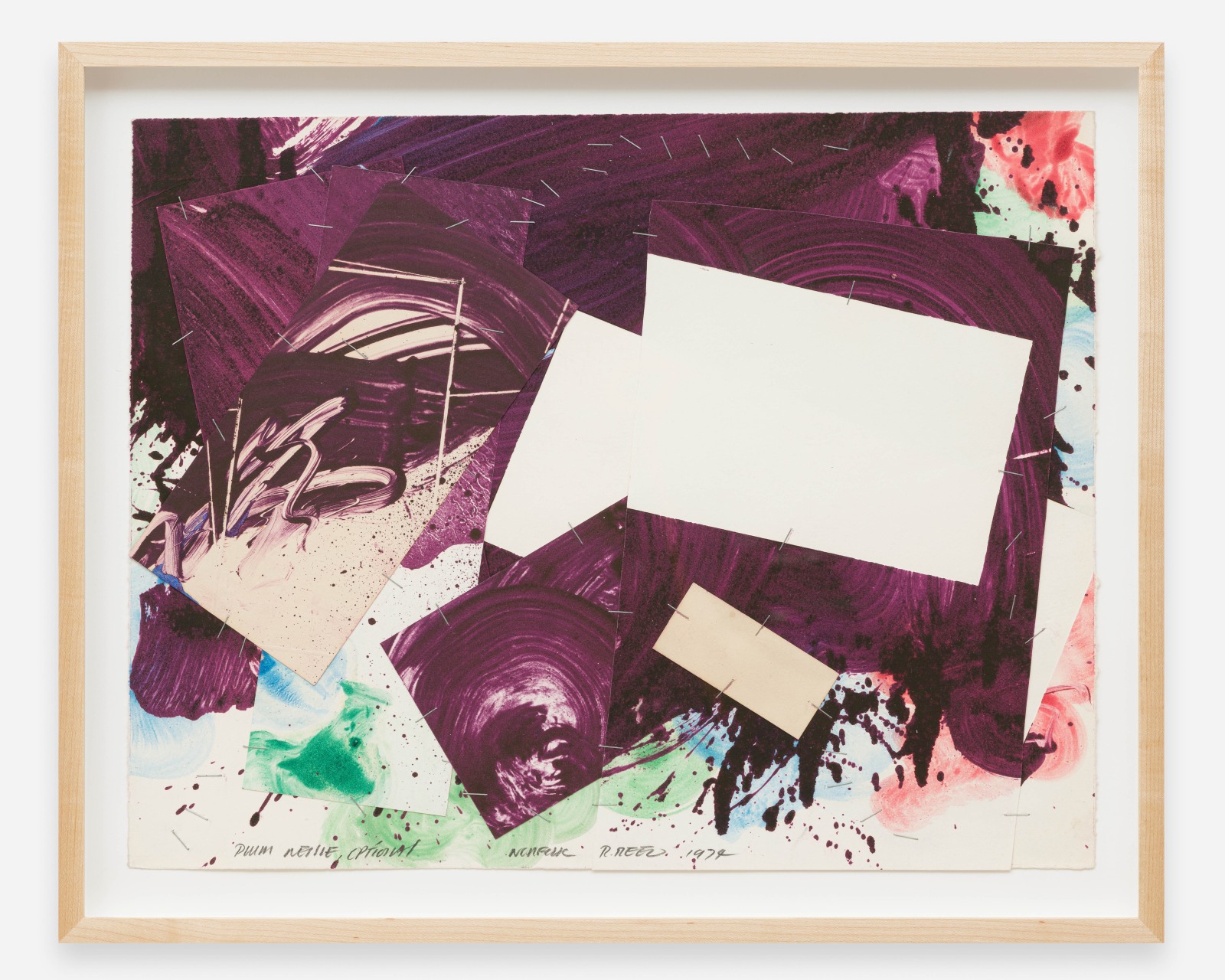 Robert Reed Plum Nellie, Optional (Norfolk)1974 Acrylic and graphite and metal fasteners on paper Unframed: 38.1 x 48.3 cm 15...