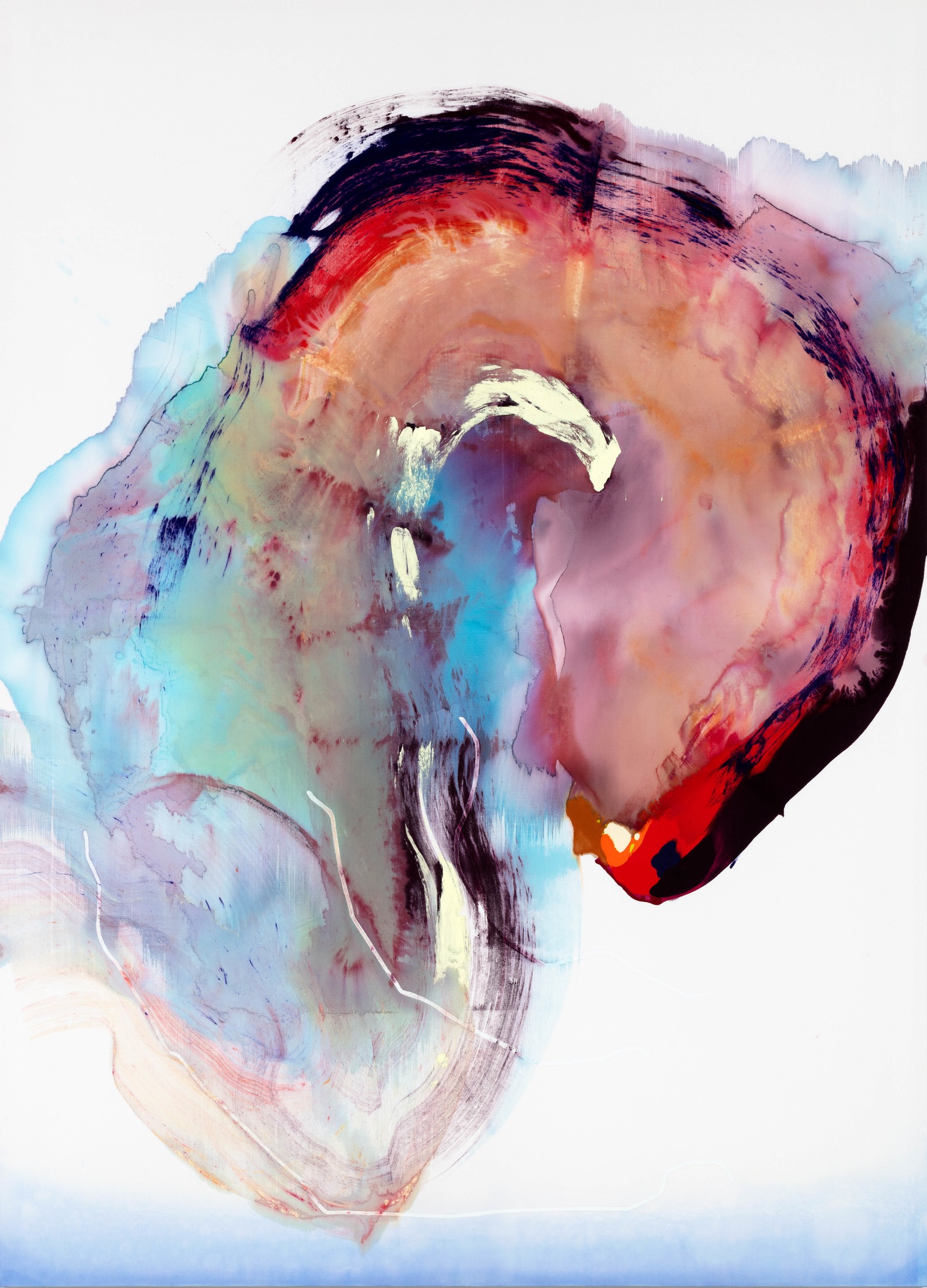 Ragna Bley Ambit2024 Oil and acrylic on Dacron sailcloth 235 x 170 cm 92 1/2 x 66 7/8 in