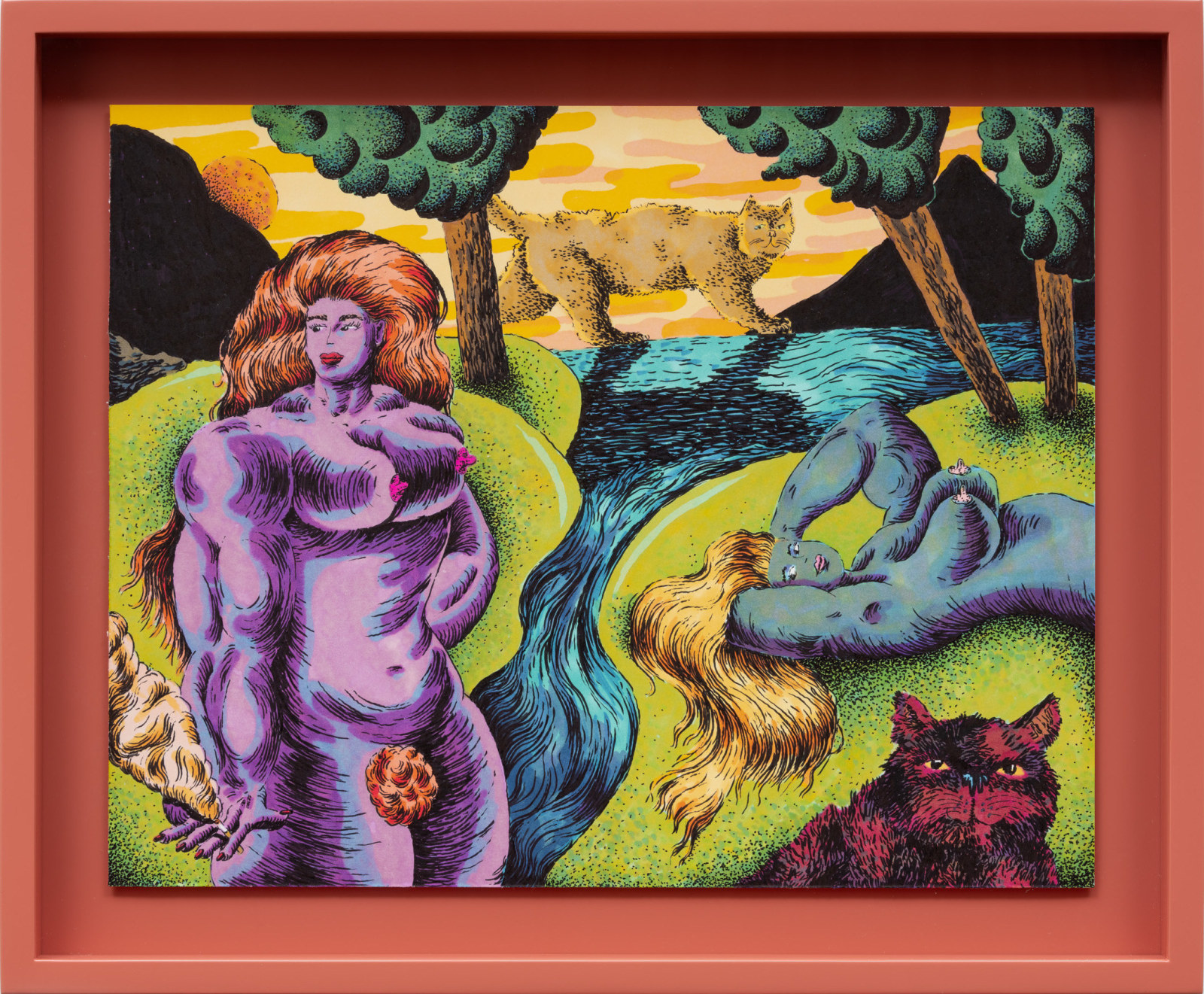 Ana Benaroya Summer Wine2023 India ink and marker on Bristol Board Unframed: 29.2 x 36.8 cm 11 1/2 x 14...