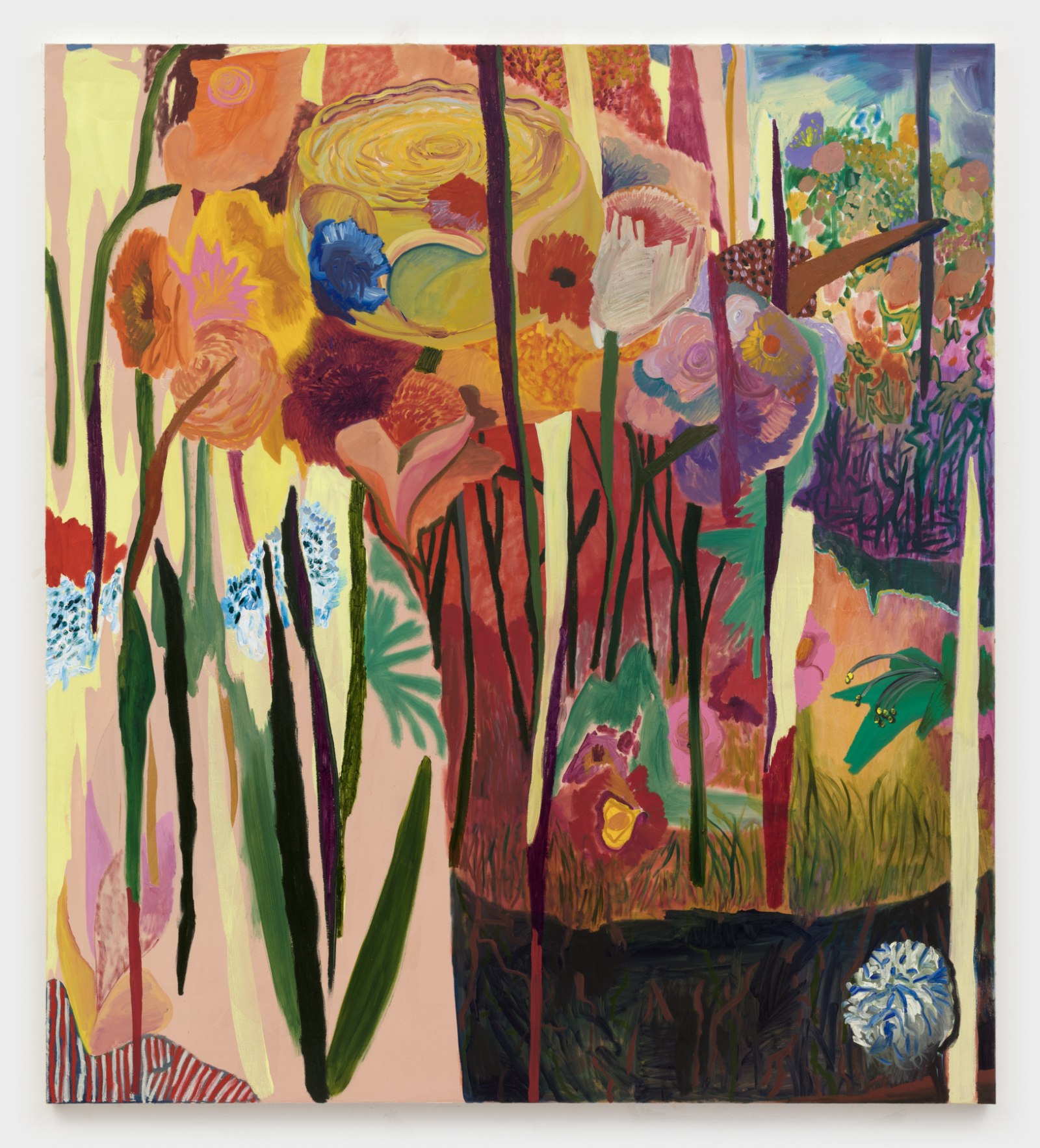 Shara Hughes Ungroomed Garden2019 Oil and acrylic on canvas 198.1 x 167.6 cm 78 x 66 in