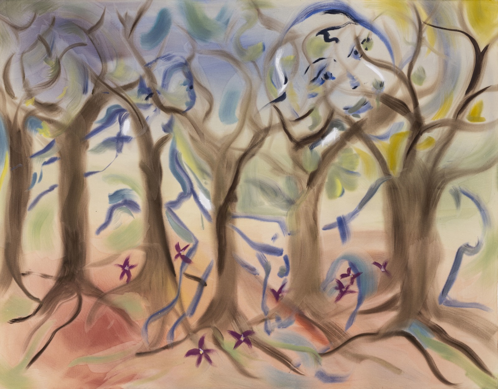 Sophie von Hellermann I must go and seek some dew drops here2020 Acrylic on canvas 180 x 230 cm 70...