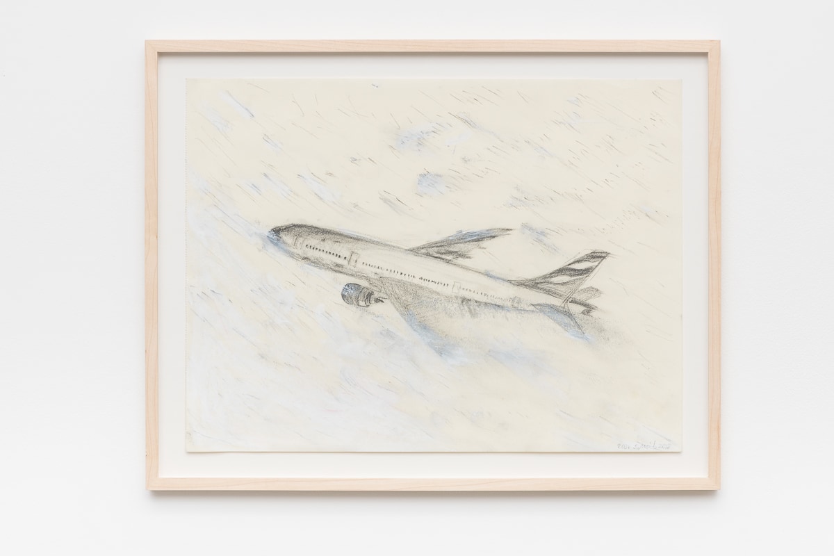 Sabine Moritz Plane, Climb2016 Charcoal on paper 30 x 40 cm