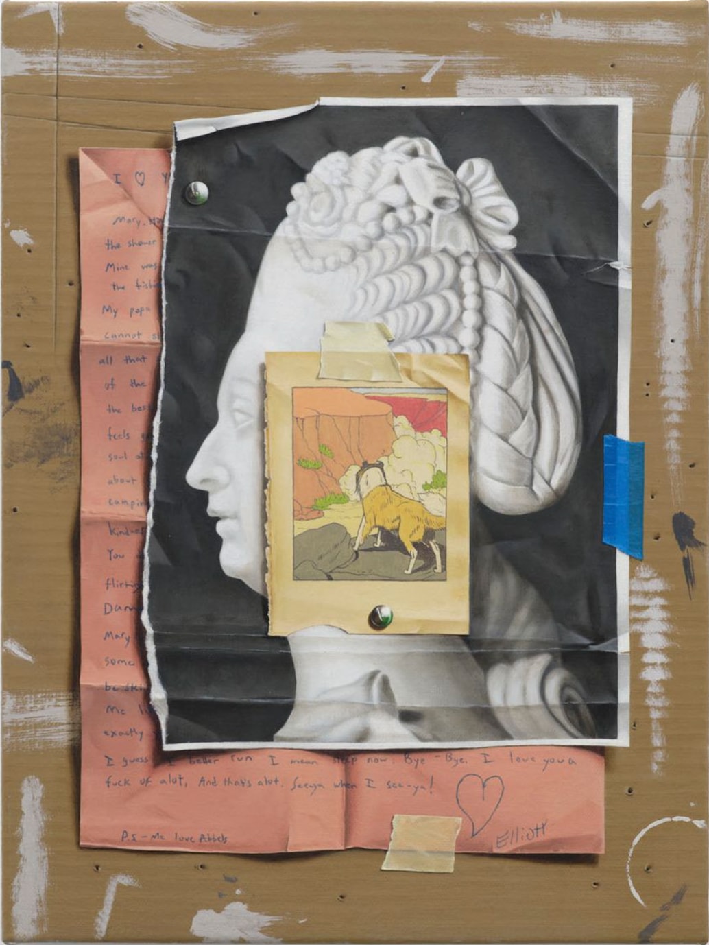 Mary Reid Kelley Marie Antoinette and Lassie2025 Oil on canvas 40.6 x 30.5 x 2.2 cm 16 x 12 x...