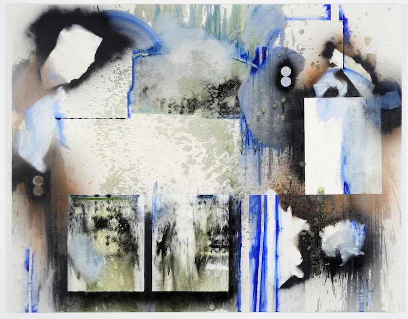 Elizabeth Neel Relation of a Journey2011 Oil and spray paint on canvas 193 x 243.8 cm 76 x 96 in
