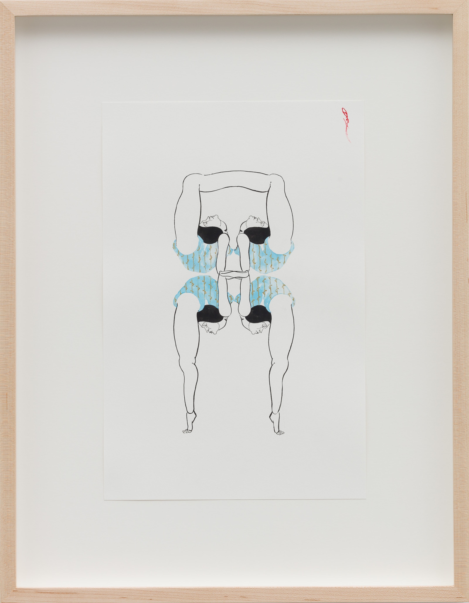 Hayv Kahraman Bend Drawing 22020 Watercolour on paper 32.5 x 21.5 cm 12 3/4 x 8 1/2 in