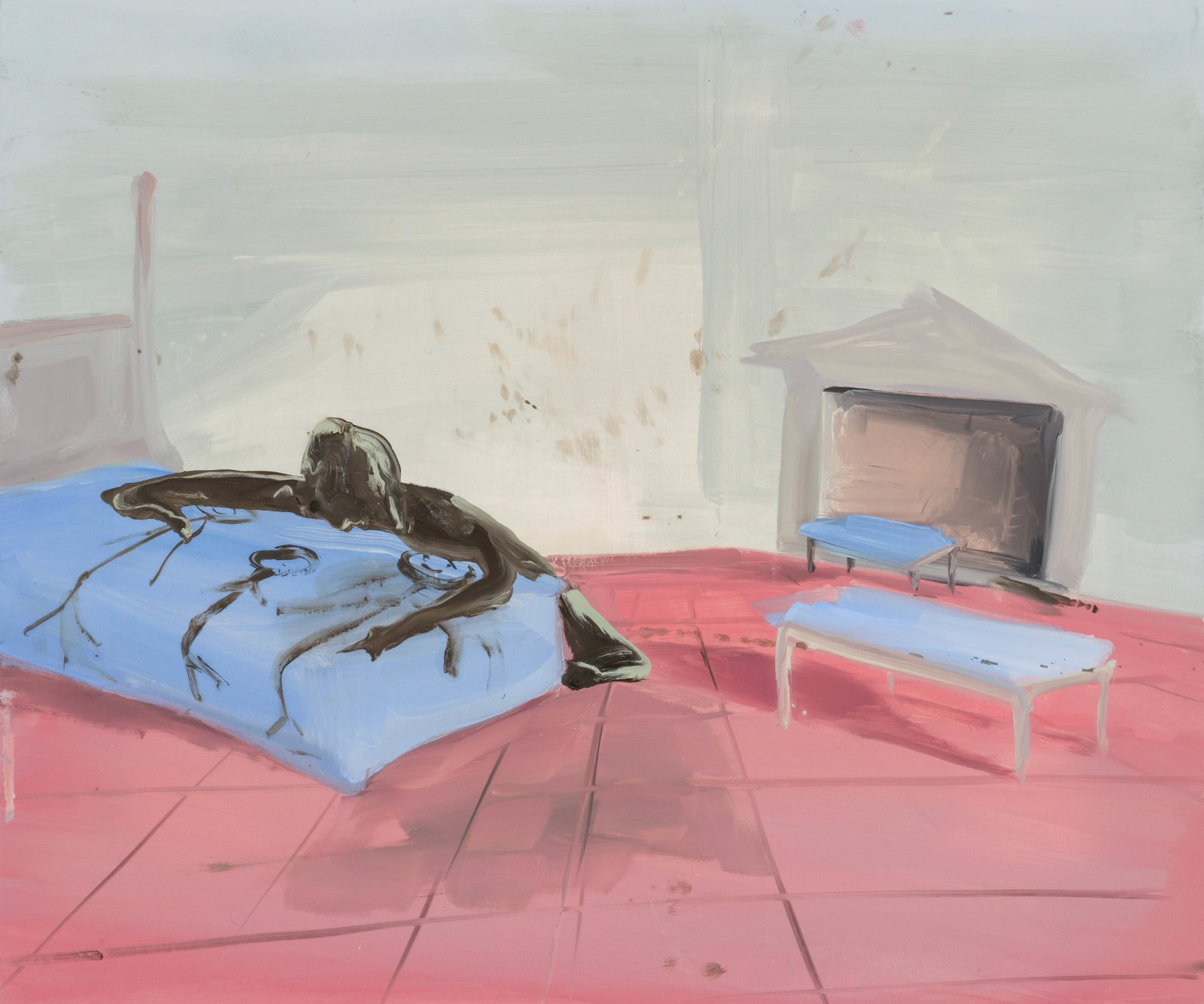 Tala Madani Untitled2021 Oil on linen 50.8 x 61 x 2.5 cm 20 x 24 x 1 in