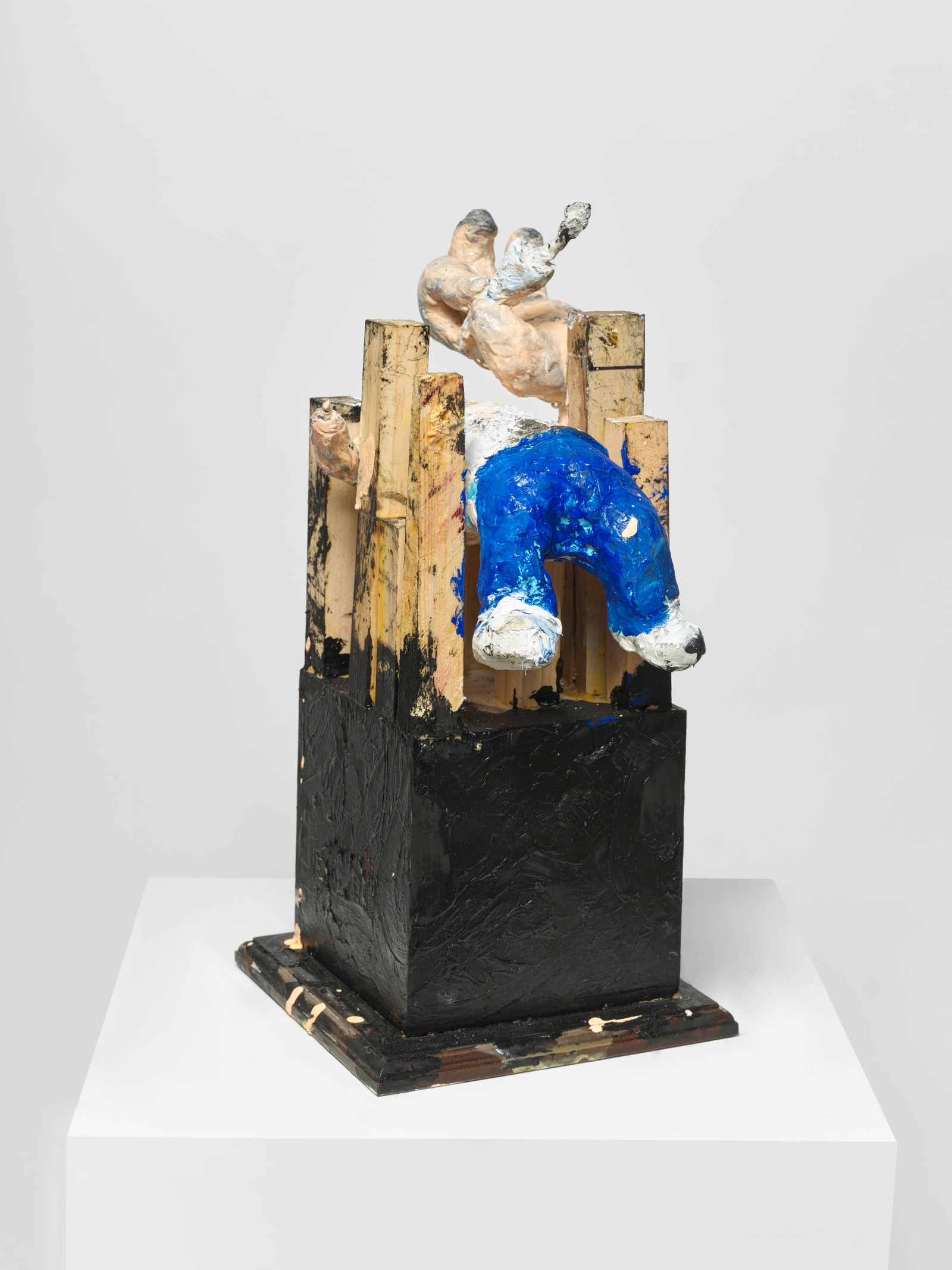 Gerasimos Floratos Untitled2024 Wood, clay, aluminum, glue, oil and acrylic 41.9 x 22.9 x 20.3 cm 16 1/2 x 9...