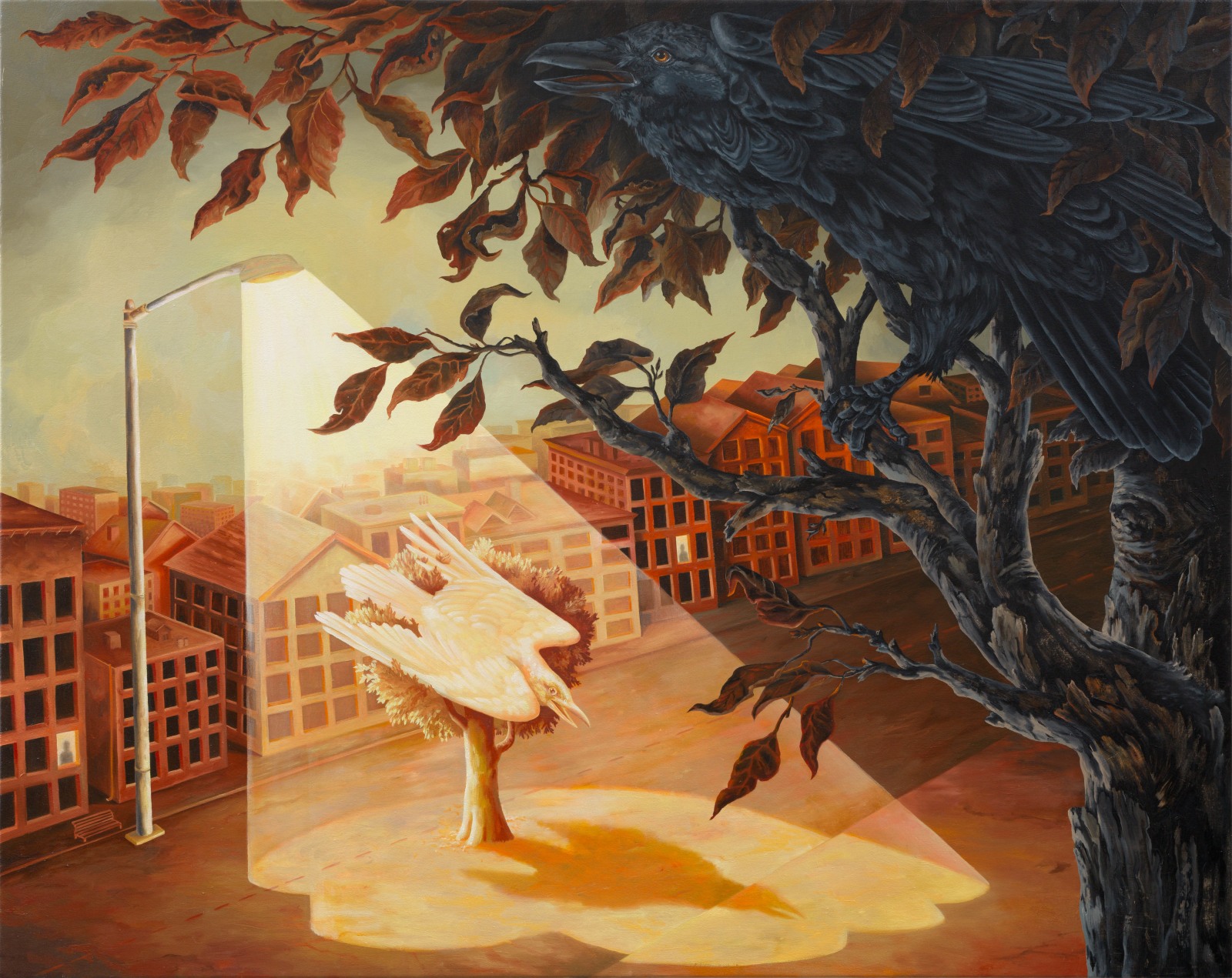 Kat Lyons The Raven2024 Oil on canvas 96.5 x 121.9 cm 38 x 48 in