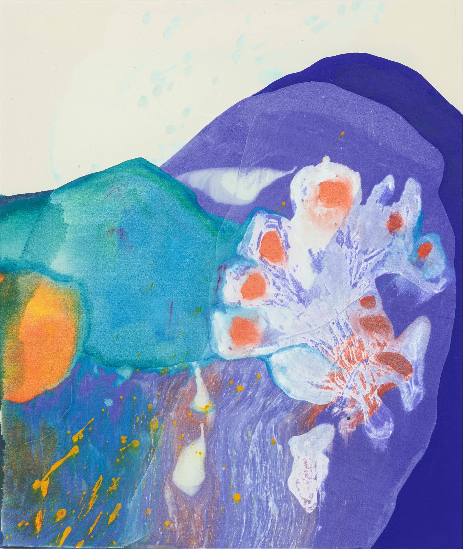 Ragna Bley Catch2022 Acrylic on cotton sailcloth 60 x 50 cm 23 5/8 x 19 3/4 in