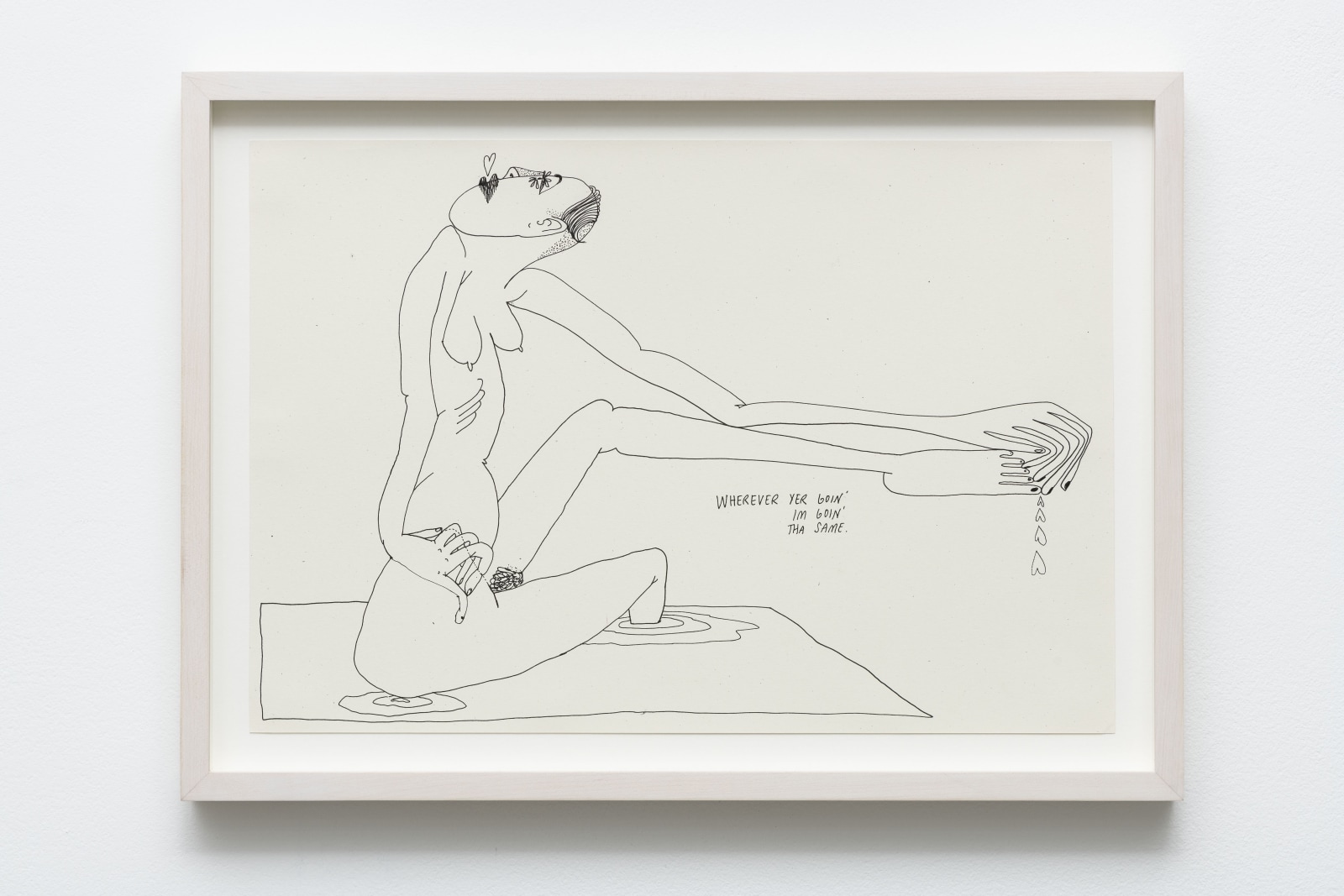 Christina Quarles Untitled (...Yer Goin', I'm Goin', Tha Same)2018 Ink on paper 33.02 x 48.26cm 13 x 19 inches