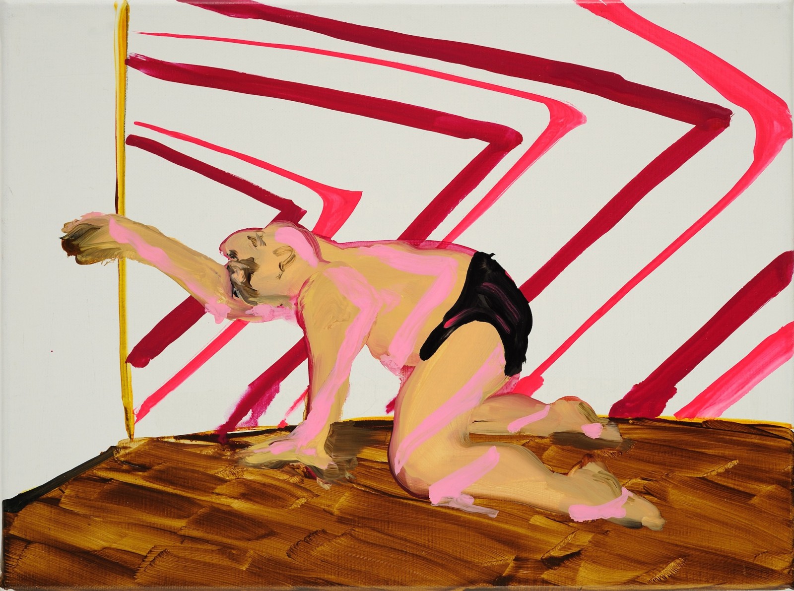 Tala Madani Feeling the Wall2008 oil on canvas 30 x 40 cm
