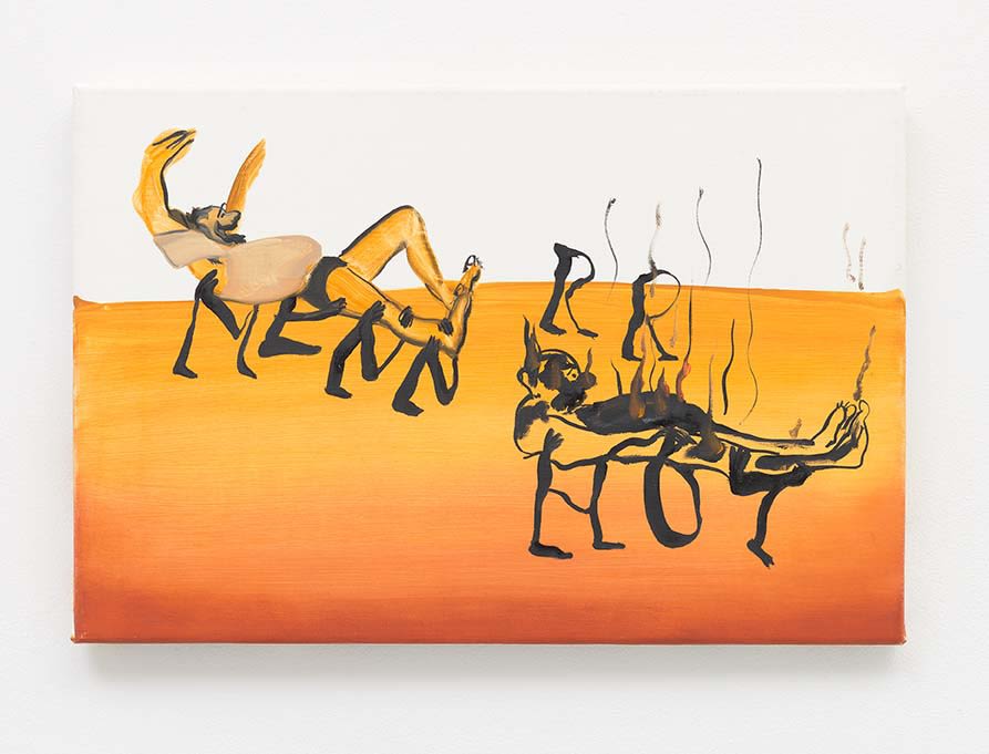 Tala Madani Menn RR Hot2011 Oil on linen 30.5 x 45.7 cm 12 x 18 in