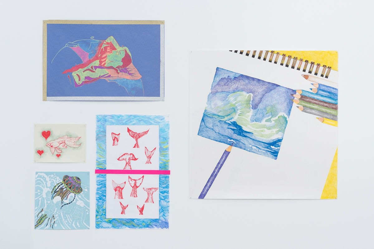 Keren Cytter Untitled (Atlantic II)2016 Pencil, tape and ink 80 x 114 cm (overall)