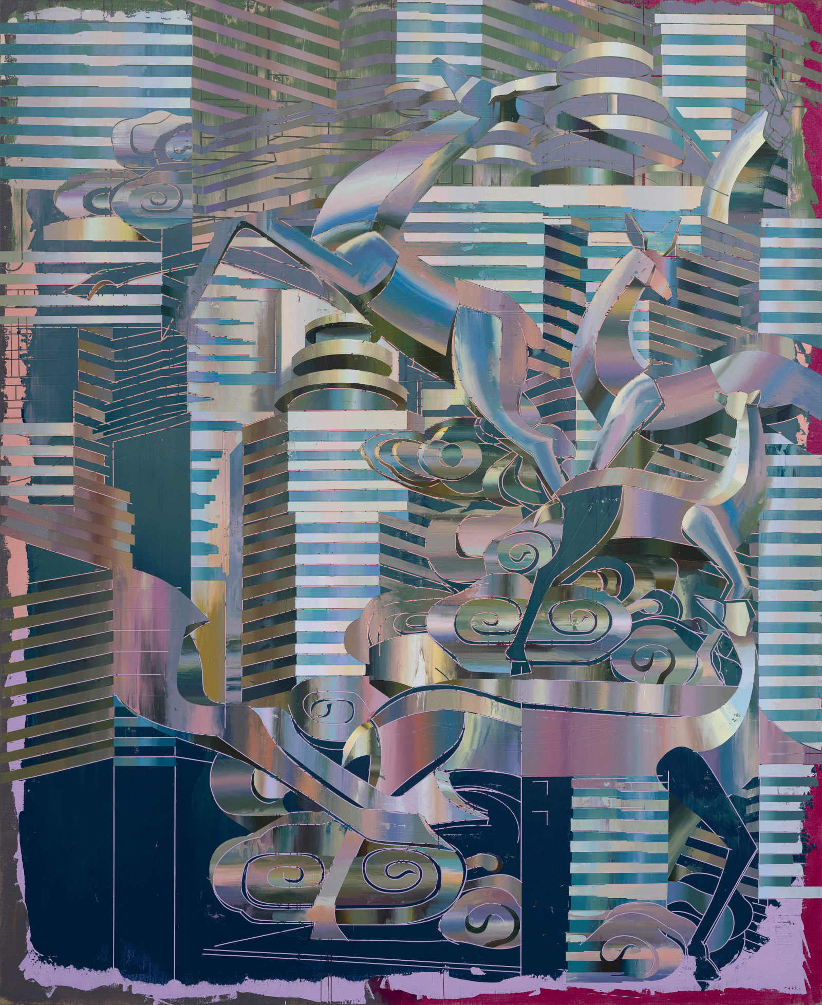 Cui Jie State Grid Corporation of China, Beijing2022 Acrylic on canvas 200 x 160 cm 78 3/4 x 63 in