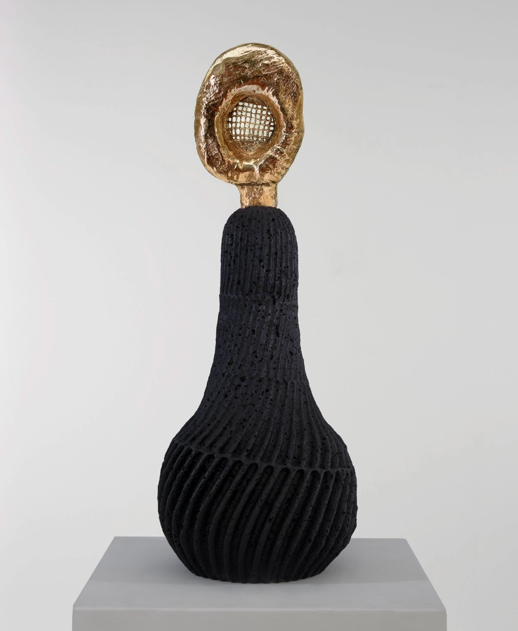 Lina Iris Viktor Diviner II/ The Listener 2021/2022 Polished bronze and volcanic rock 61 x ⌀ 24 cm 24 x...