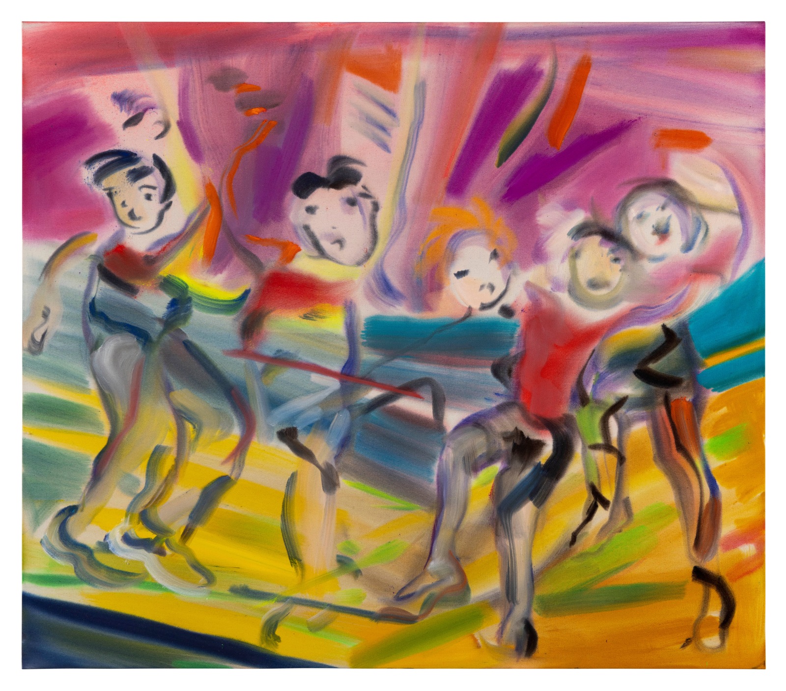 Sophie von Hellermann Party of Life2025 Acrylic on canvas 140 x 160 cm 55 1/8 x 63 in