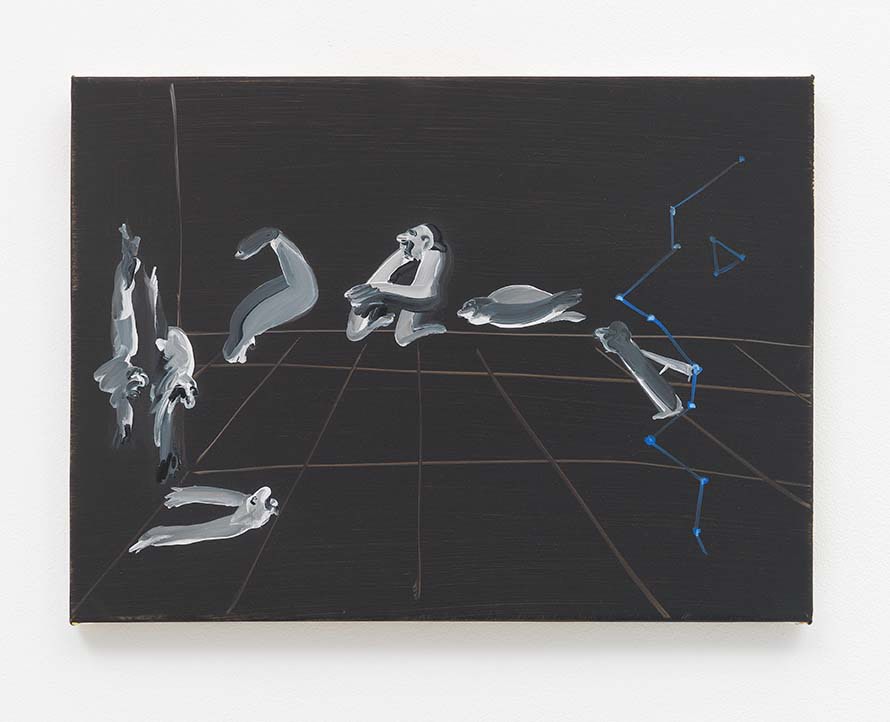 Tala Madani Aaaa hit wall2011 Oil on linen 33 x 45.7 cm 13 x 18 in