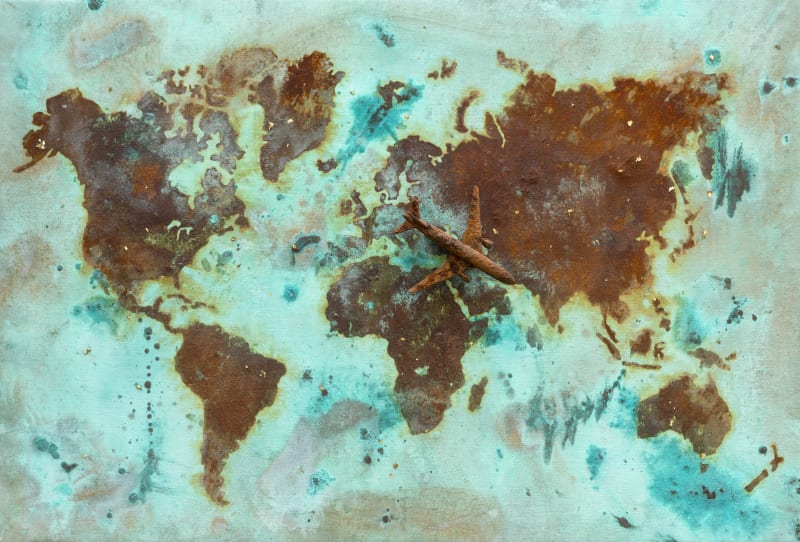 John Keane Who Shot the Plane Down/Flat Earth Series (#6), 2019