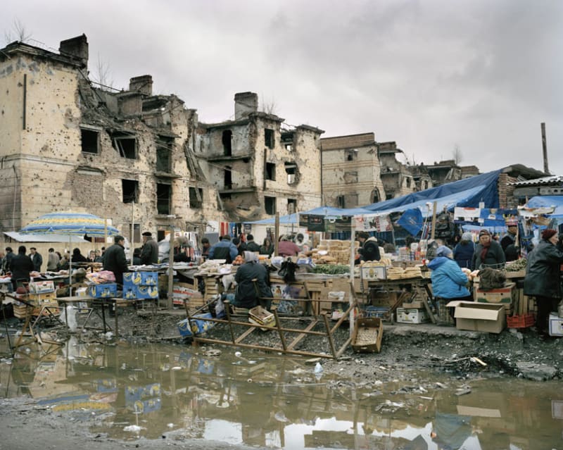Simon Roberts Outdoor market in Grozny, Chechnya, Northern Caucasus, 2005