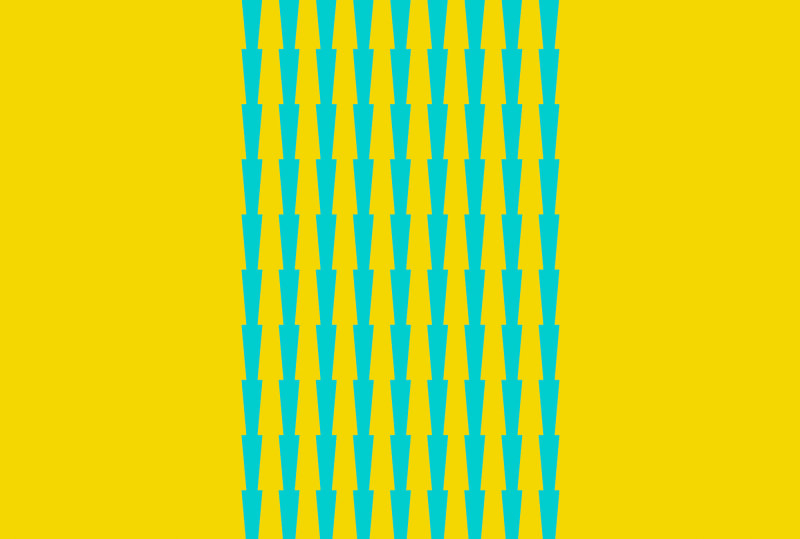 Tess Jaray Thorns - Blue on Yellow, 2017