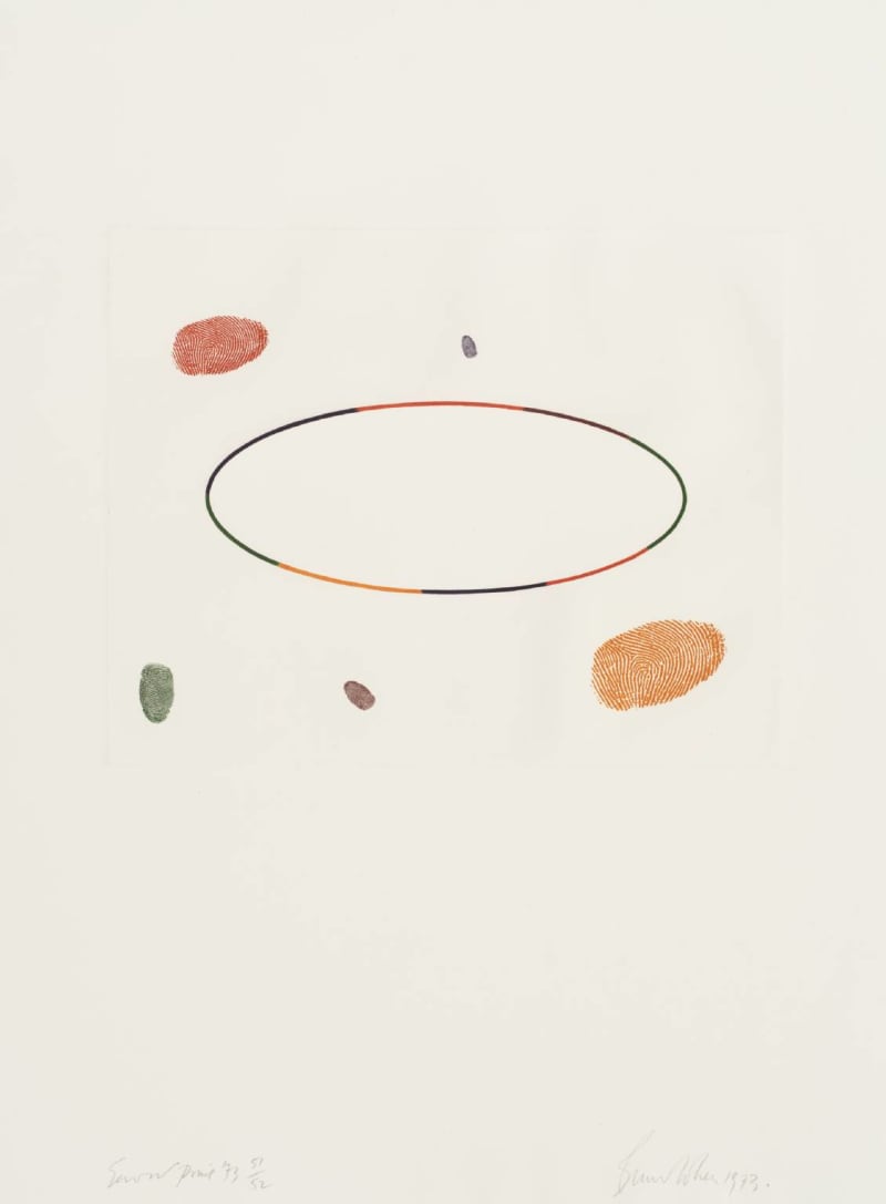 Bernard Cohen Untitled, from White Ink Suite 1-6, 1973