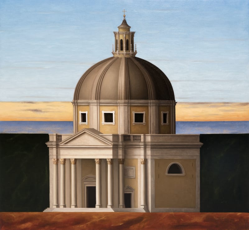 Renny Tait Church Piazza del Popolo Green backdrop, 2017