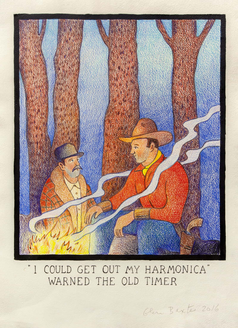 Glen Baxter 'I could get out my harmonica' warned the old timer, 2016