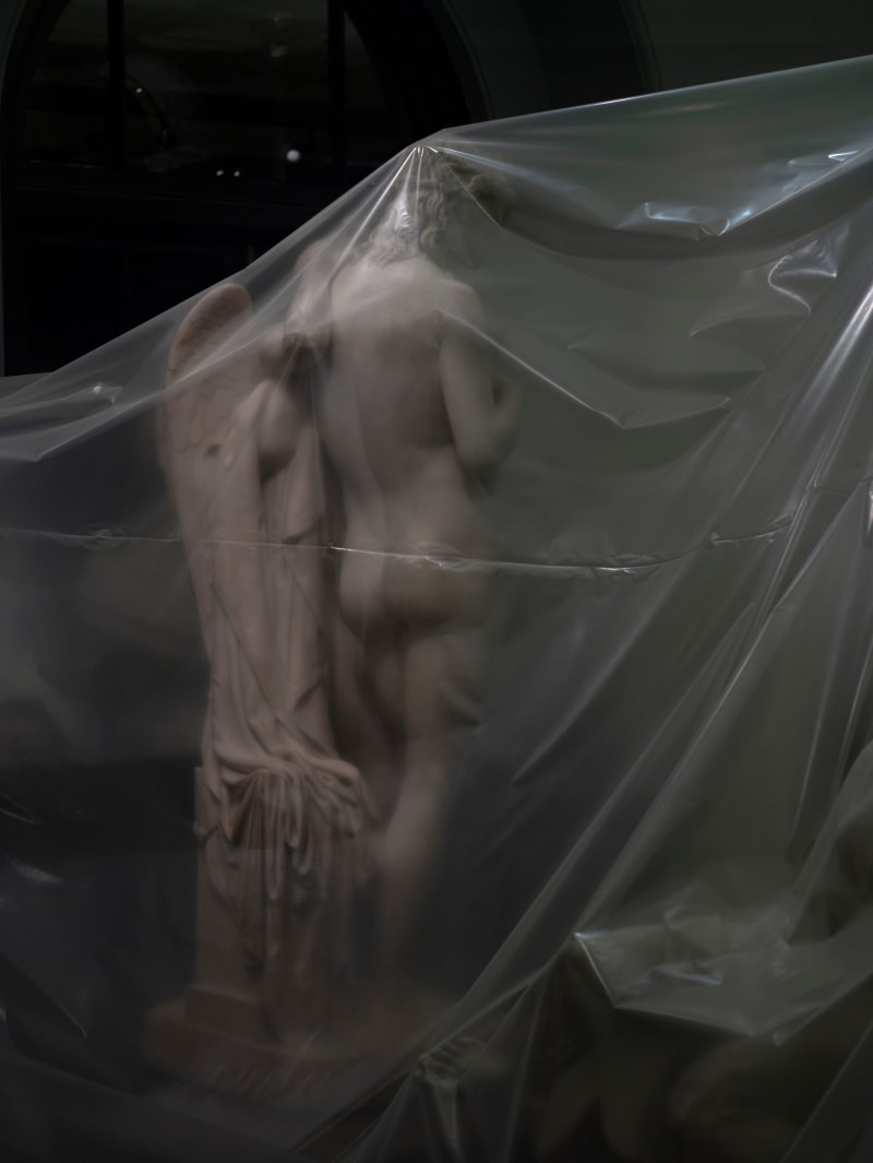Simon Roberts Shrouded Sculpture #3 (Cupid kindling the torch of Hymen by George Rennie), 2021