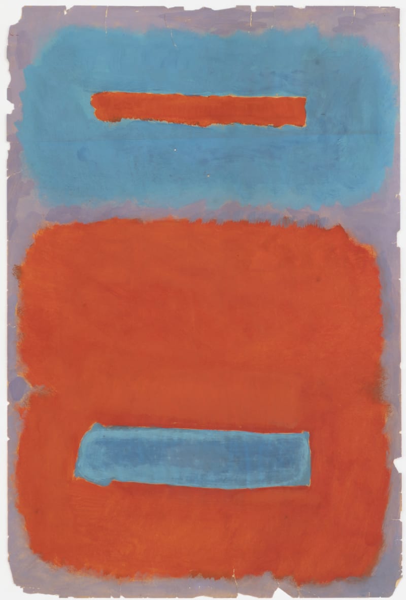 Michael Kidner After Image Study (red and blue on violet background) (A2), 1956
