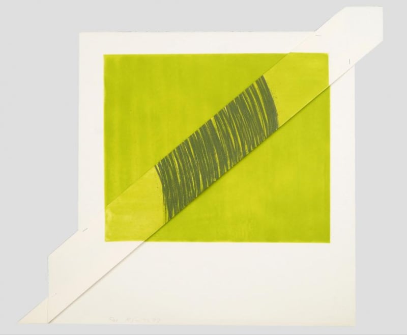Richard Smith Green (Folded Green Square With Wings), 1977