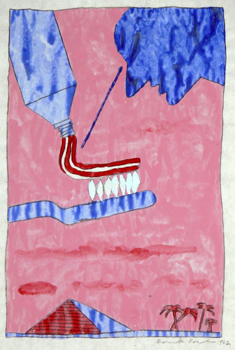 Derek Boshier Untitled (Head top right Toothpaste/Toothbrush/Pyramid) (271 - A G), 1962