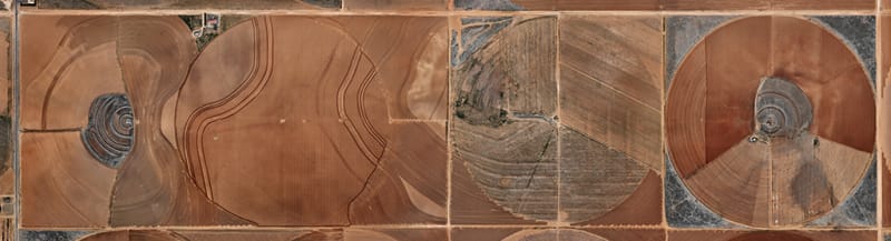 Edward Burtynsky Pivot Irrigation #21, High Plains, Texas Panhandle, 2011