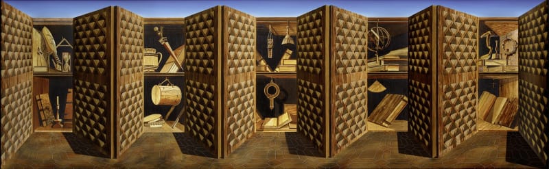 Patrick Hughes A Study of the Studiolo, 2013