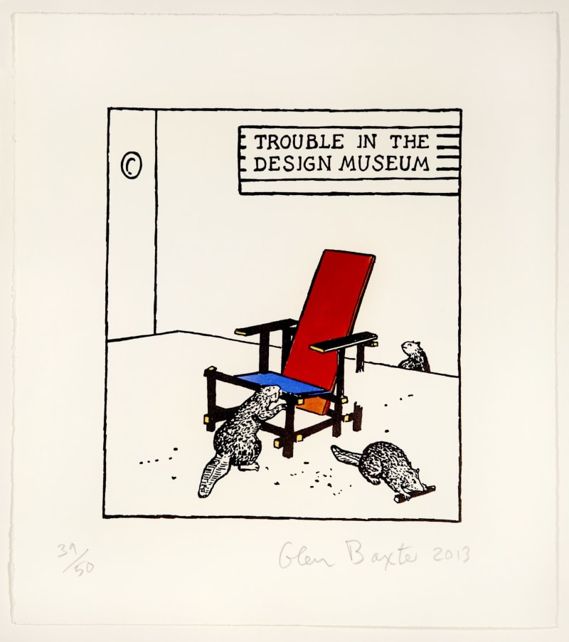 Glen Baxter Trouble in the Design Museum, 2013