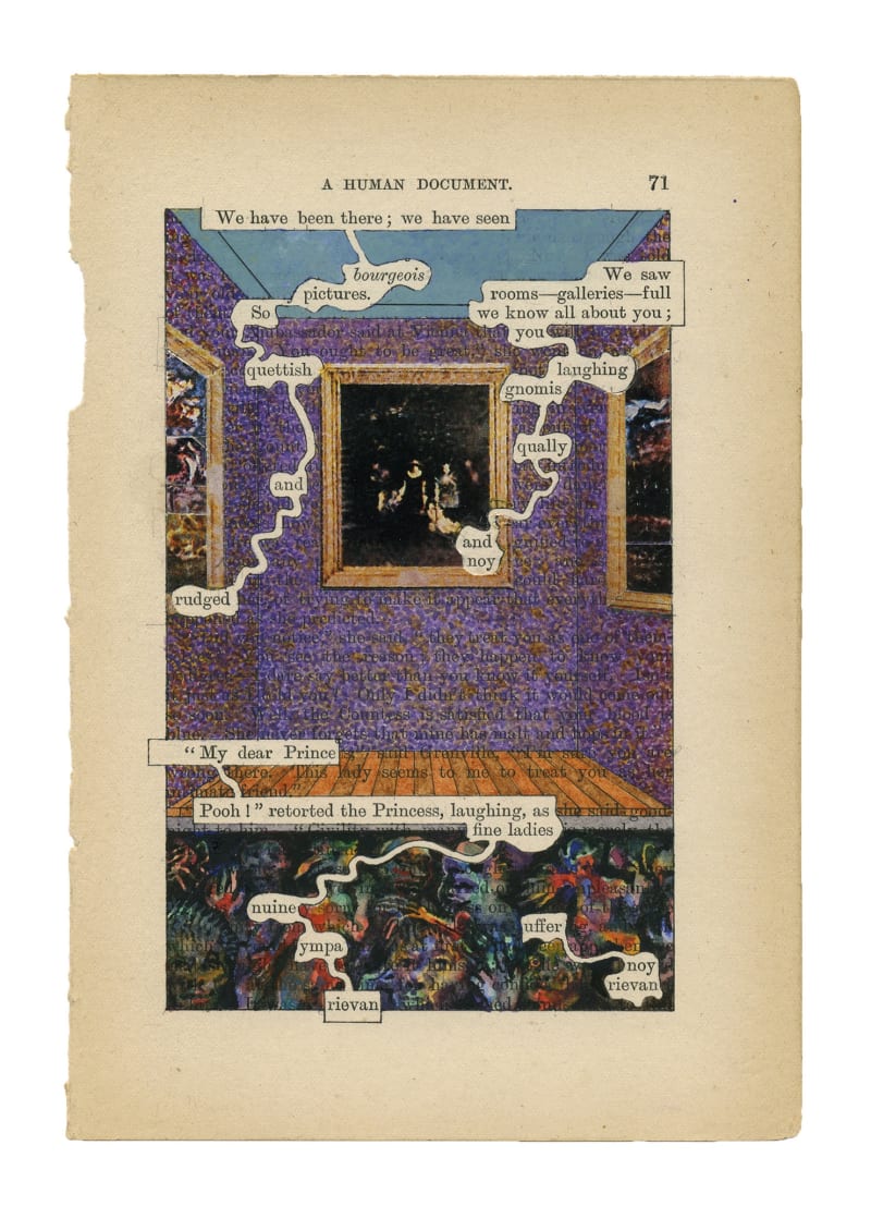 Tom Phillips A Humument p.71: Bourgeois Pictures, 2013