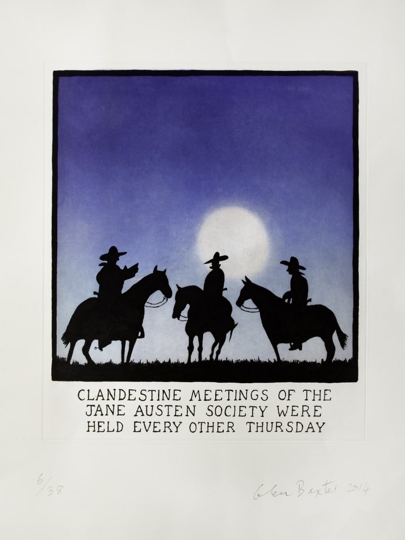 Glen Baxter Clandestine Meetings of the Jane Austen Society Were Held Every Other Thursday, 2014