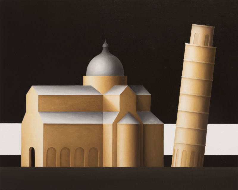 Renny Tait Piazza dei Miracoli Black sky White Stripe, 2017