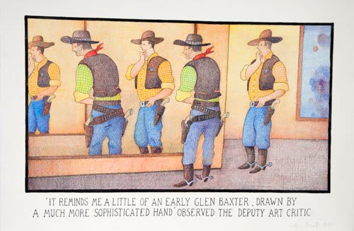 Glen Baxter, 'It reminds me a little of an early Glen Baxter, drawn by a much more sophisticated hand' observed...