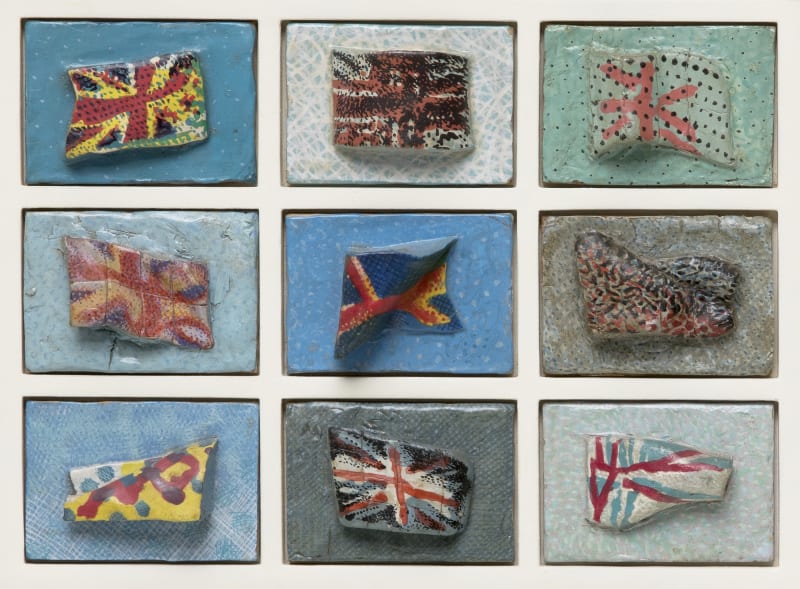 Tom Phillips Nine Maquettes after the Union Jack, 1974