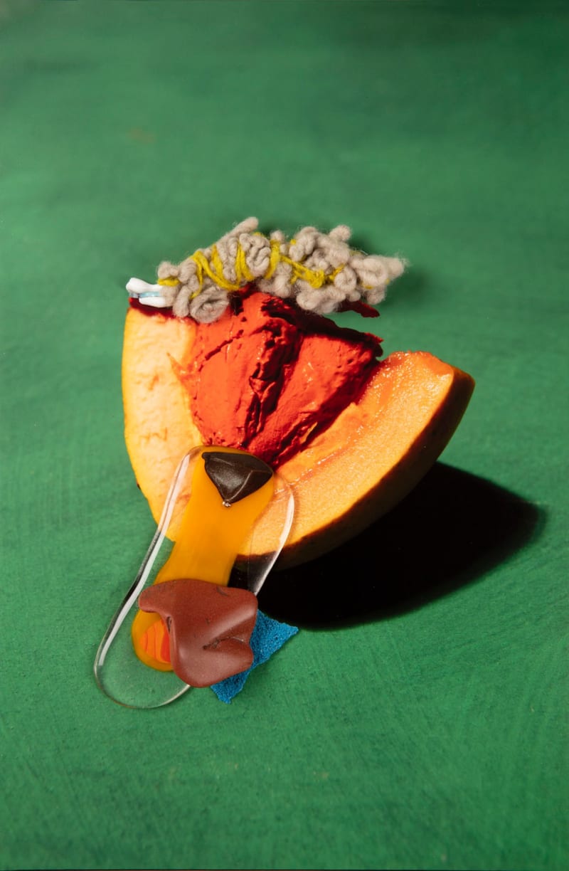 Lorenzo Vitturi Papaya, Fused glass, & Aventurine in Murano, 2023