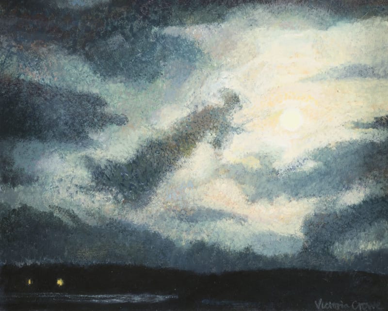 Victoria Crowe Winter Moon with Lights from the Land, 2024