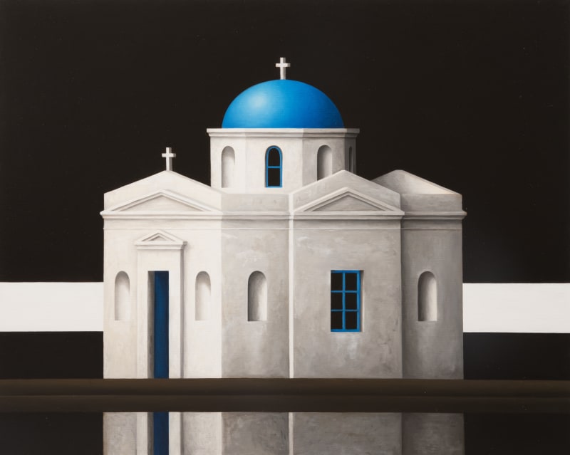 Renny Tait, Mykanos Blue Dome Black Sky, 2017