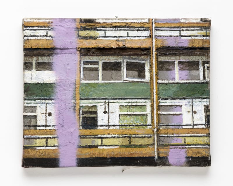 David Hepher Flats With White Pipe and Graffiti I , 2021