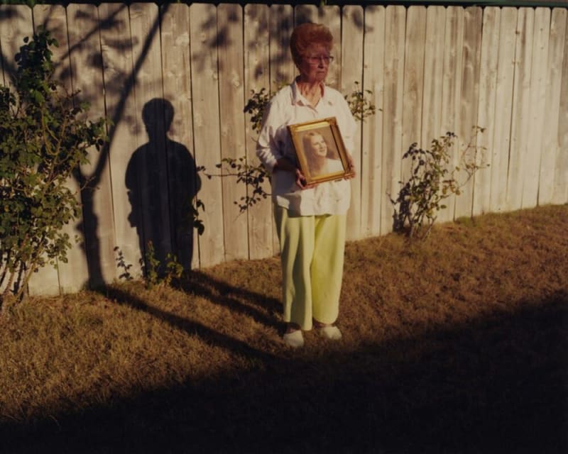 Glen Erler Aunt Holly Holding Photo of Dinah, La Mesa, Ca, 2006