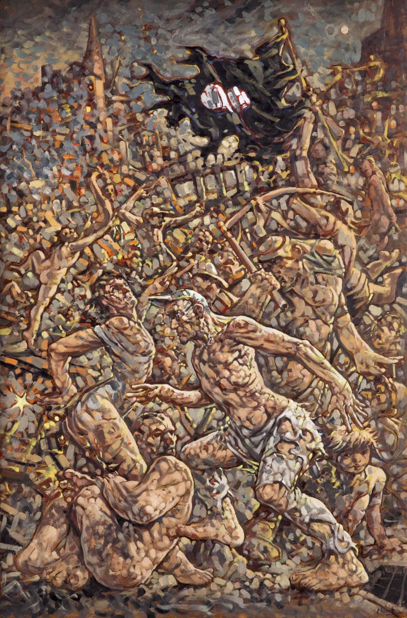 Peter Howson, Curse them! Kill them! Verflucht Sie! Bringt sie um!, 2017
