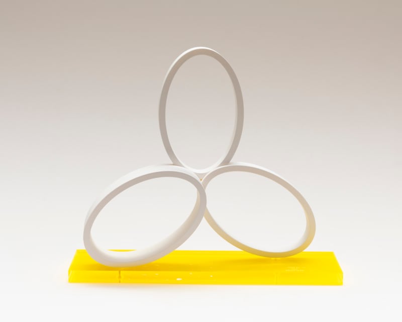 Nigel Hall Just Is (White on Yellow), 2022